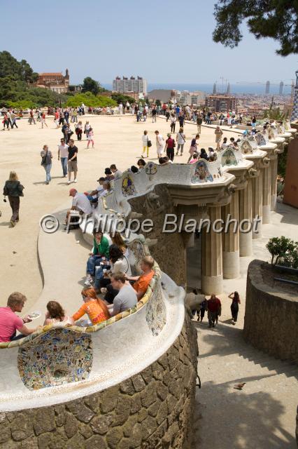espagne catalogne 35.JPG - Le banc du parc Güell, BarceloneCatalogne, Espagne